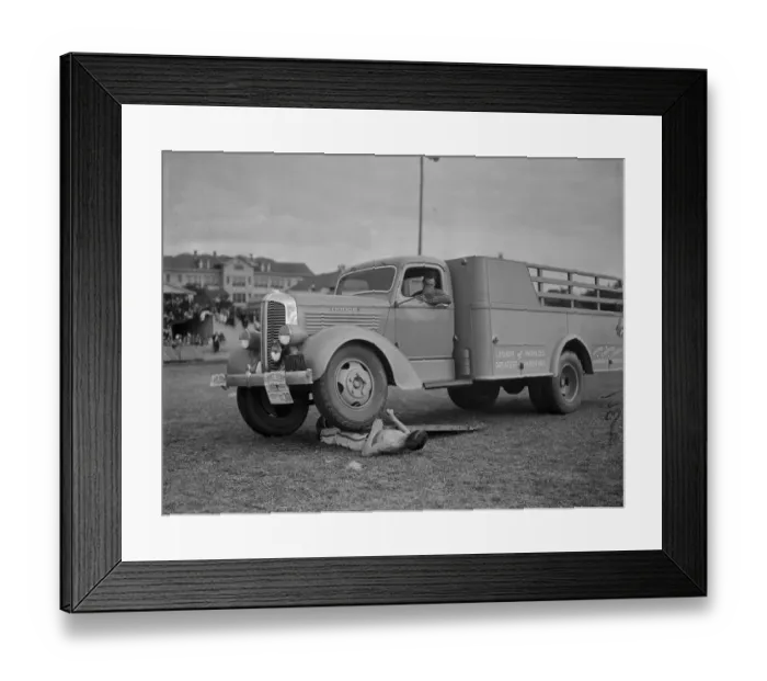 Framed Print : Truck Driving over Daredevil Framed Print : Truck Driving over Daredevil