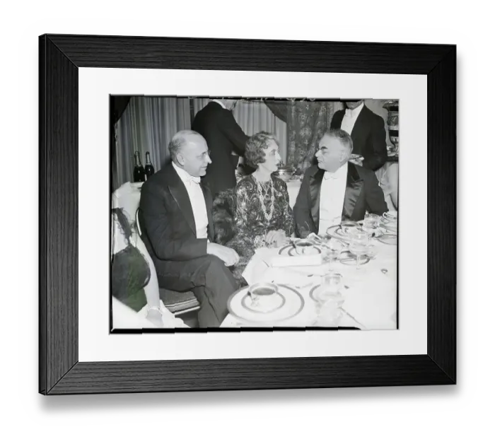 Framed Print : Justice Stanley Reed & E.B.Mclean Listen Framed Print : Justice Stanley Reed & E.B.Mclean Listen