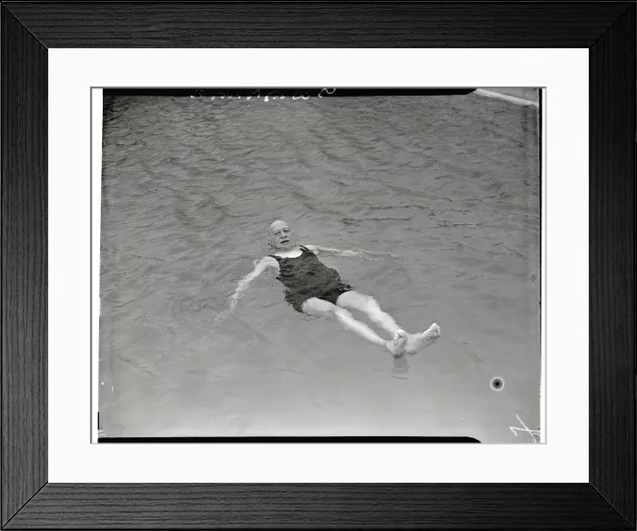 Framed Print : Alfred Smith Taking a Swim Framed Print : Alfred Smith Taking a Swim