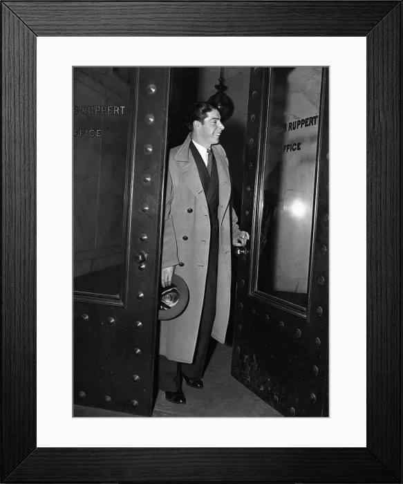 Framed Print : Joe DiMaggio Looking Over Contract Framed Print : Joe DiMaggio Looking Over Contract