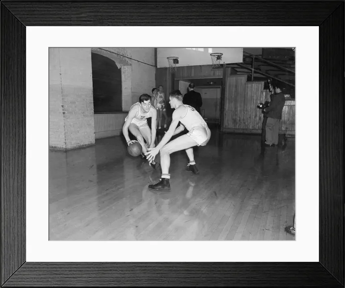 Framed Print : Basketball Player Hank Luisetti in Practice Framed Print : Basketball Player Hank Luisetti in Practice
