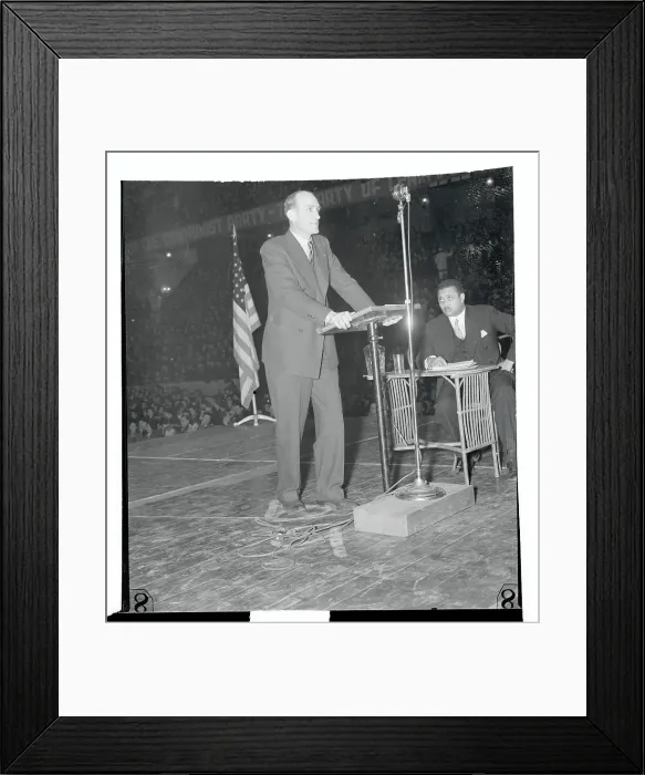 Framed Print : Roy Hudson Speaks During Lenin Memorial Framed Print : Roy Hudson Speaks During Lenin Memorial