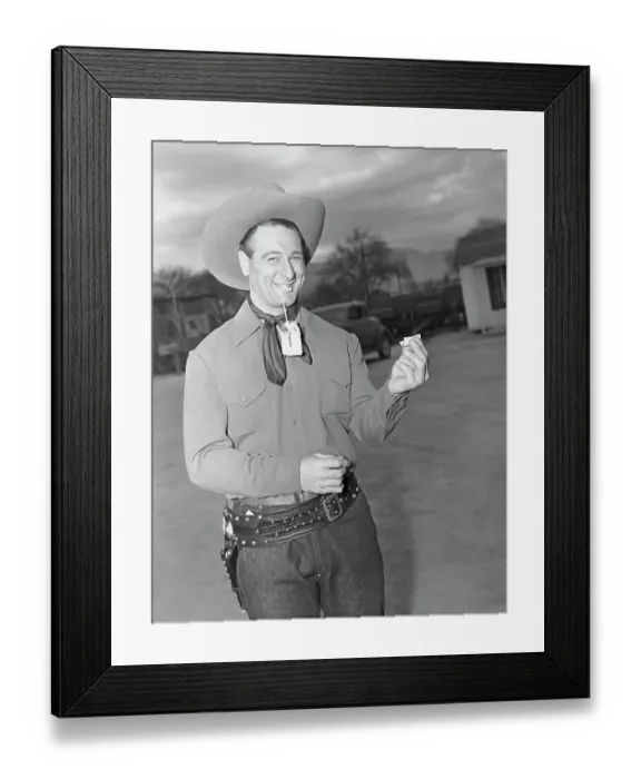 Framed Print : Lou Gehrig Wearing Cowboy Outfit Framed Print : Lou Gehrig Wearing Cowboy Outfit
