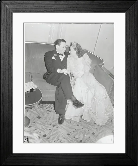 Framed Print : Billy Rose and Eleanor Holm Relaxing at Club Opening Framed Print : Billy Rose and Eleanor Holm Relaxing at Club Opening