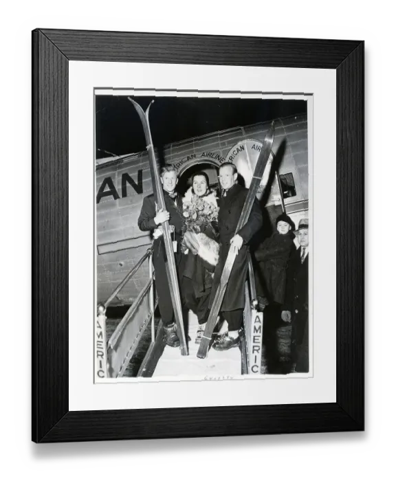 Framed Print : Birger Ruud and Family Arrive In Chicago Framed Print : Birger Ruud and Family Arrive In Chicago