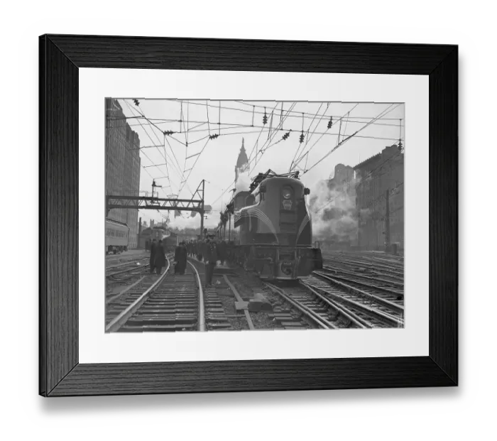 Framed Print : Locomotive Pulling Into Station Framed Print : Locomotive Pulling Into Station