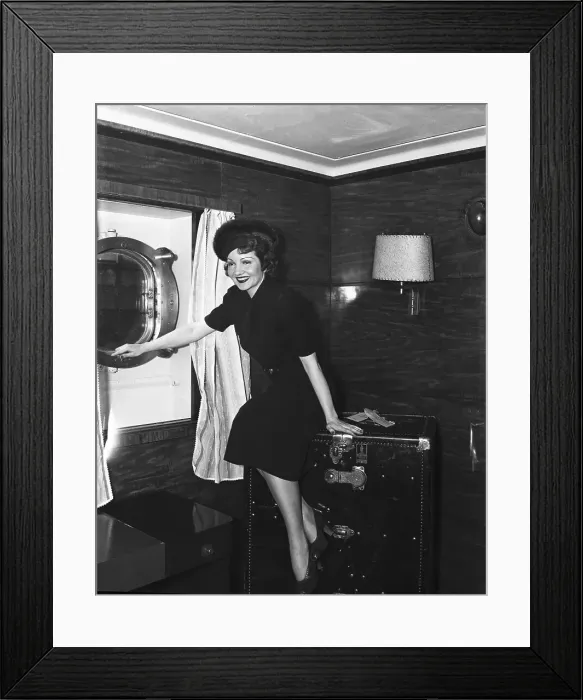 Framed Print : Claudette Colbert in Ship Cabin Framed Print : Claudette Colbert in Ship Cabin