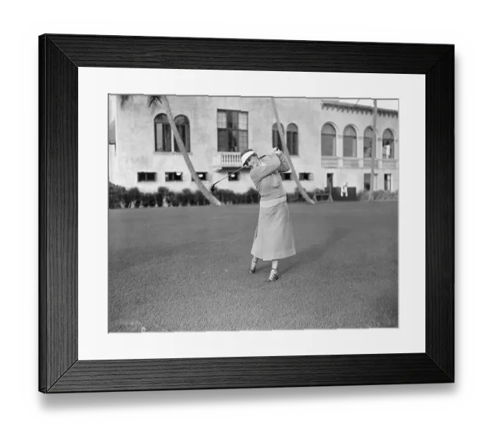 Framed Print : Nancy Astor Playing Golf