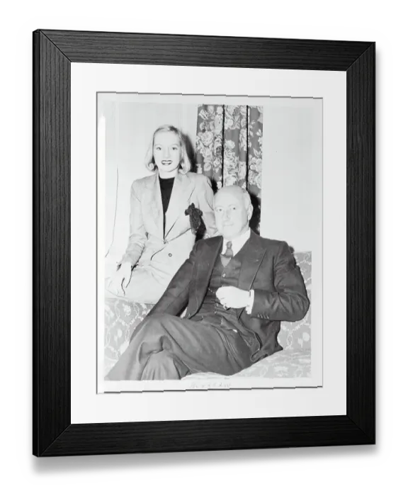 Framed Print : Cecil B. DeMille Sitting Next to Actress Evelyn Keyes Framed Print : Cecil B. DeMille Sitting Next to Actress Evelyn Keyes