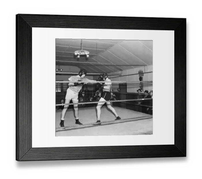 Framed Print : Braddock Trains for Fight with Farr Framed Print : Braddock Trains for Fight with Farr