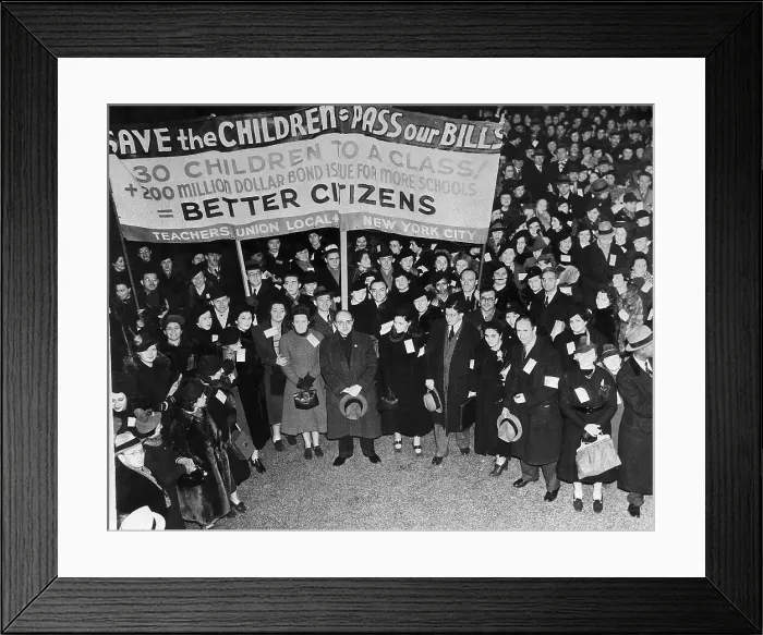 Framed Print : Demonstration by Teachers for Schools Framed Print : Demonstration by Teachers for Schools