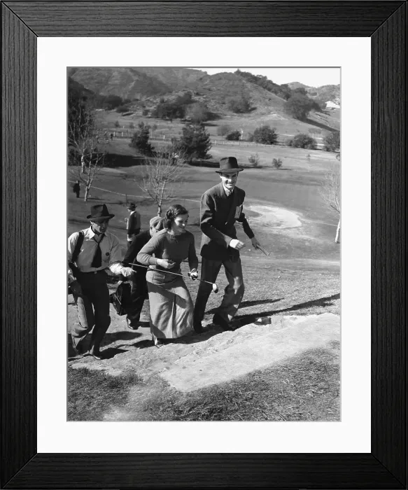 Framed Print : Babe Didrikson Walking Golf Course Framed Print : Babe Didrikson Walking Golf Course