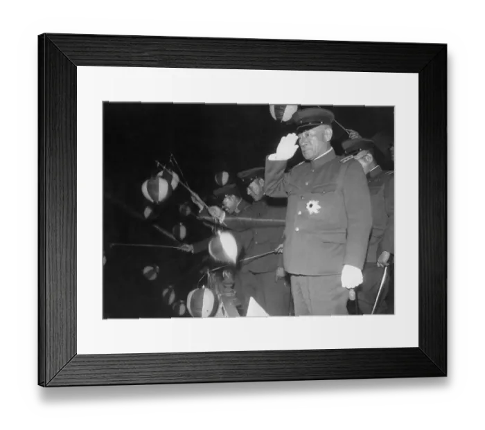 Framed Print : General Hajime Sugiyama Saluting Framed Print : General Hajime Sugiyama Saluting