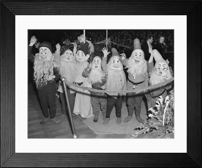 Framed Print : Seven Dwarfs At Premier Of Snow White Framed Print : Seven Dwarfs At Premier Of Snow White