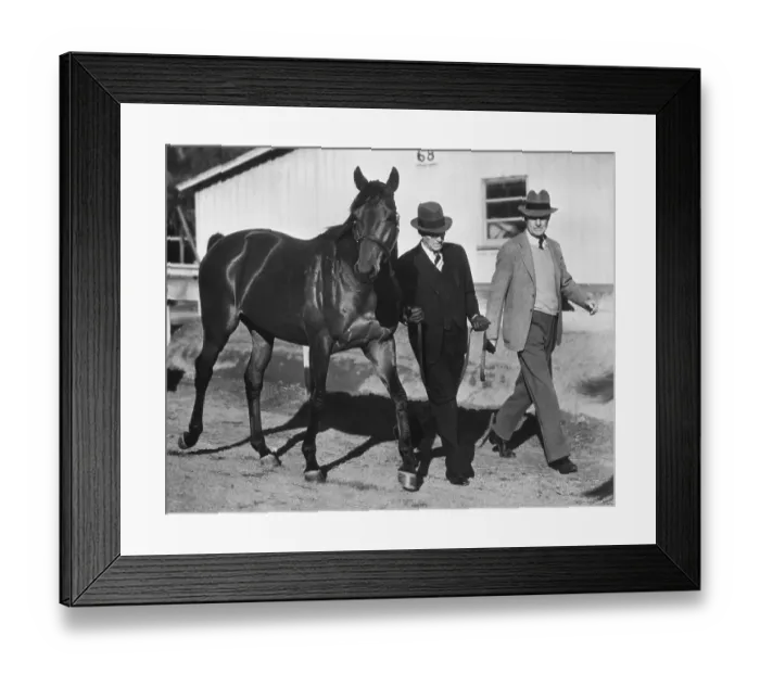 Framed Print : Smith and Howard Walking Seabiscuit Framed Print : Smith and Howard Walking Seabiscuit