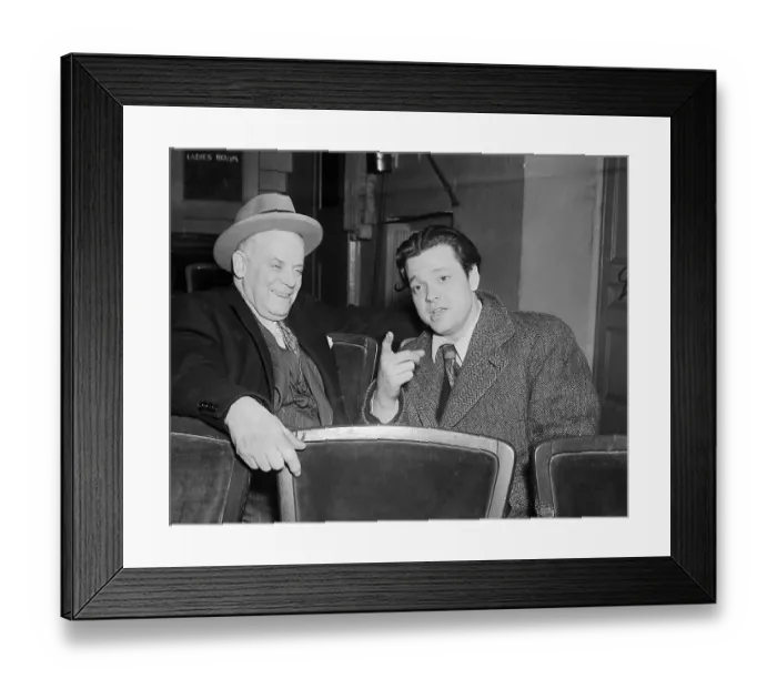 Framed Print : Orson Welles with Charles B. Cochran Framed Print : Orson Welles with Charles B. Cochran