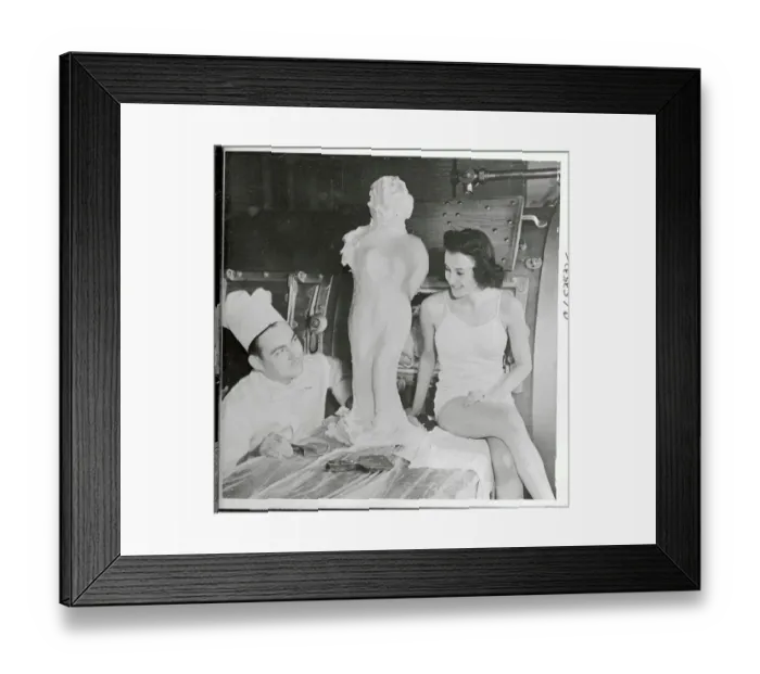 Framed Print : Saboteur Herman Neubauer Making Butter Sculpture Framed Print : Saboteur Herman Neubauer Making Butter Sculpture