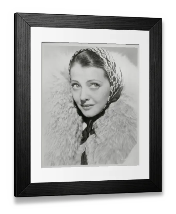 Framed Print : Portrait of Actress Sylvia Sidney Wearing Scarf and Fur Framed Print : Portrait of Actress Sylvia Sidney Wearing Scarf and Fur