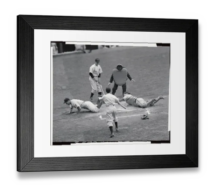 Framed Print : Yankees and St. Louis Baseball Action Framed Print : Yankees and St. Louis Baseball Action