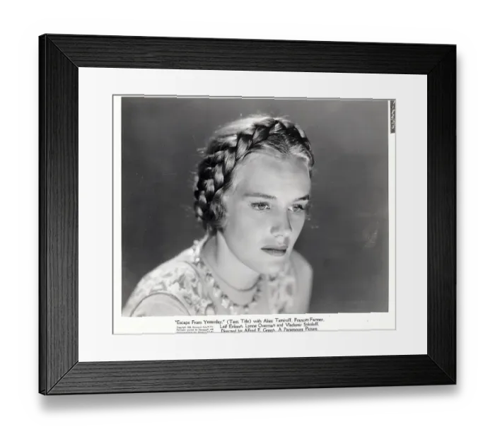 Framed Print : Close-Up Of Frances Farmer with Braids Framed Print : Close-Up Of Frances Farmer with Braids