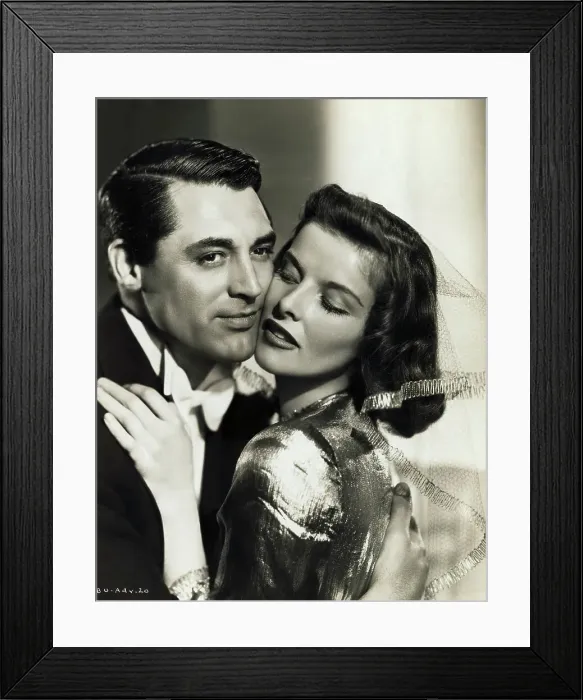 Framed Print : Cary Grant and Katharine Hepburn Embracing Framed Print : Cary Grant and Katharine Hepburn Embracing