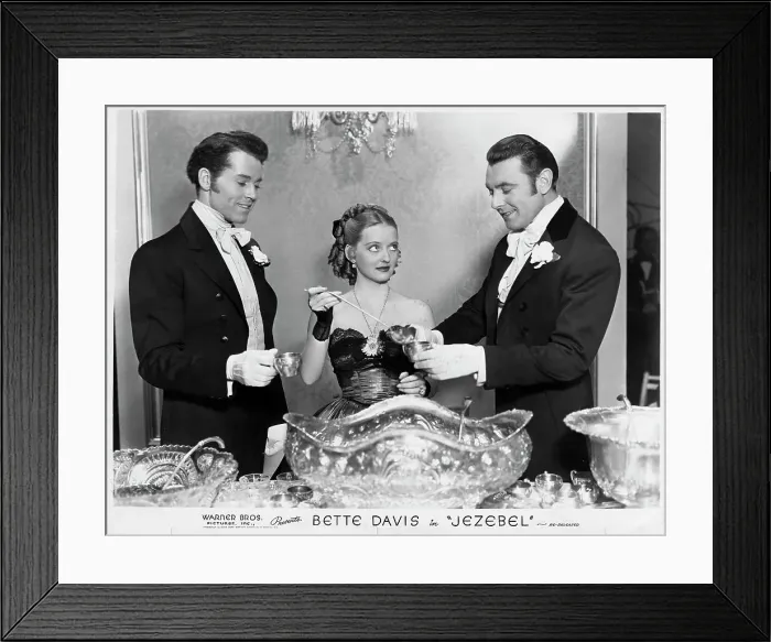 Framed Print : Actress Bette Davis and Male Costars in Table Scene From Jezebel