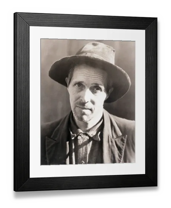 Framed Print : Wiley Oakley Wearing Hat Framed Print : Wiley Oakley Wearing Hat