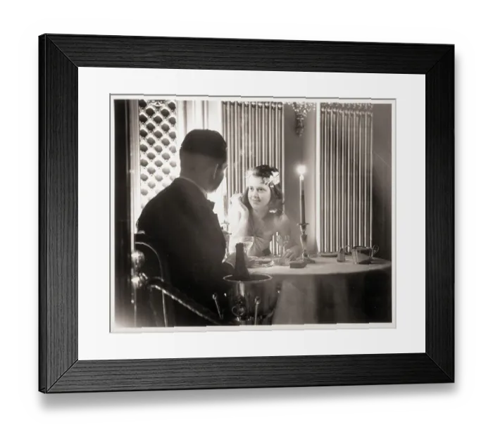Framed Print : Stewardess Being Wined and Dined Framed Print : Stewardess Being Wined and Dined