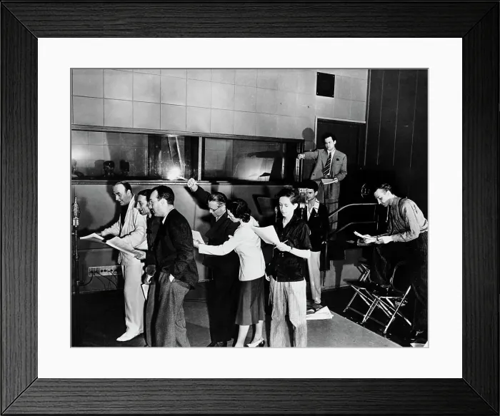 Framed Print : Orson Welles Directing a Rehearsal Framed Print : Orson Welles Directing a Rehearsal