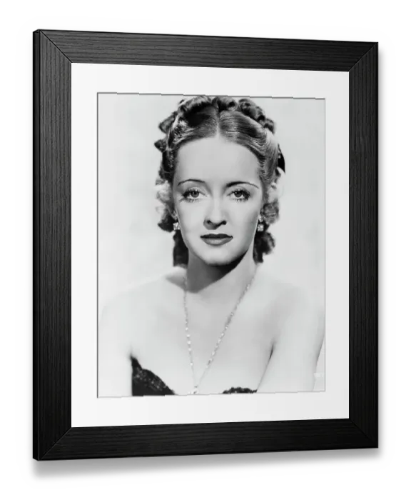Framed Print : Portrait of American Screen Legend Bette Davis Framed Print : Portrait of American Screen Legend Bette Davis