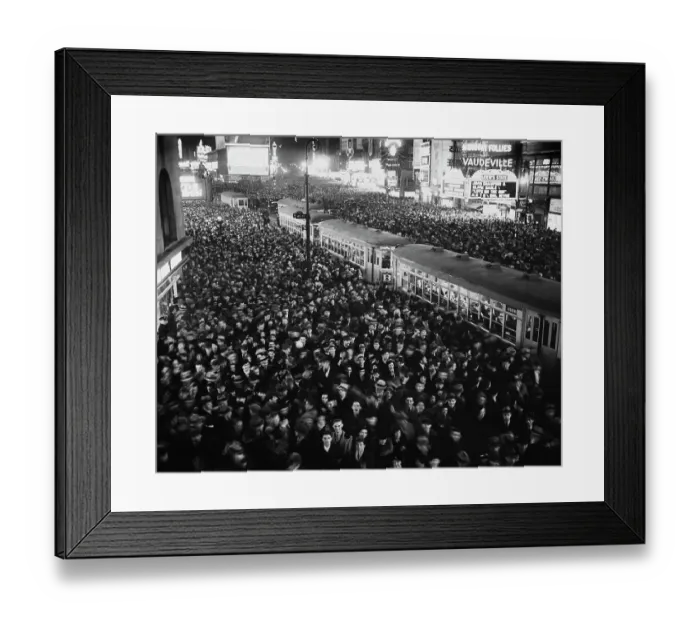 Framed Print : New Year's Crowd in Times Square, 1938 Framed Print : New Year's Crowd in Times Square, 1938