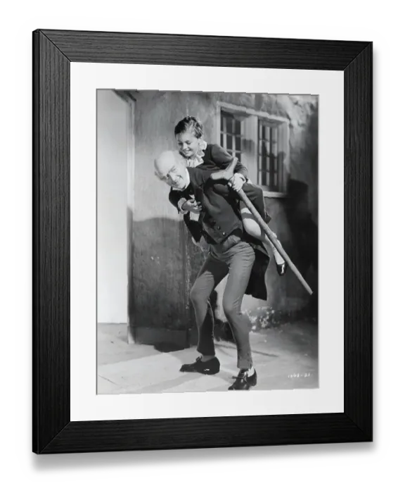 Framed Print : Reginald Owen Carrying Terry Kilburn on His Back Framed Print : Reginald Owen Carrying Terry Kilburn on His Back