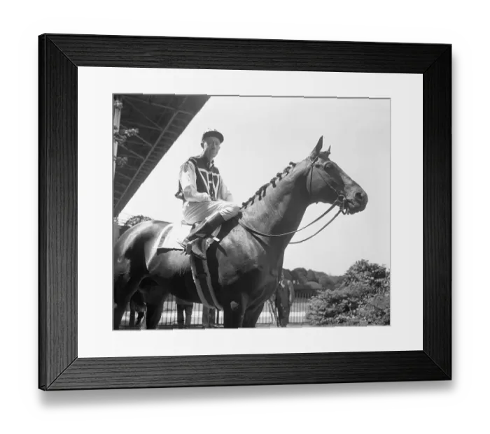 Framed Print : Red Pollard on Seabiscuit Framed Print : Red Pollard on Seabiscuit
