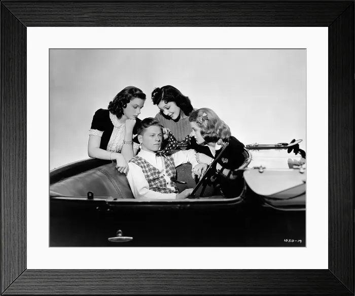 Framed Print : Mickey Rooney and Costars from Love Finds Andy Hardy Framed Print : Mickey Rooney and Costars from Love Finds Andy Hardy