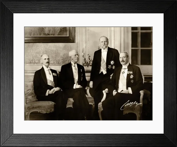 Framed Print : Scandinavian Leaders Seated Formal Dress Framed Print : Scandinavian Leaders Seated Formal Dress