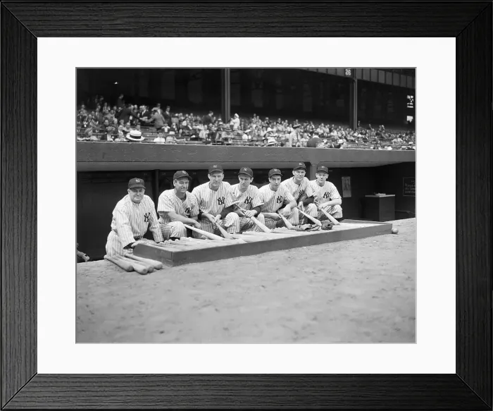 Framed Print : Baseball Players in Stadium Dugout Framed Print : Baseball Players in Stadium Dugout