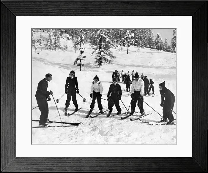 Framed Print : Kennedy Kids Taking Ski Lessons Framed Print : Kennedy Kids Taking Ski Lessons
