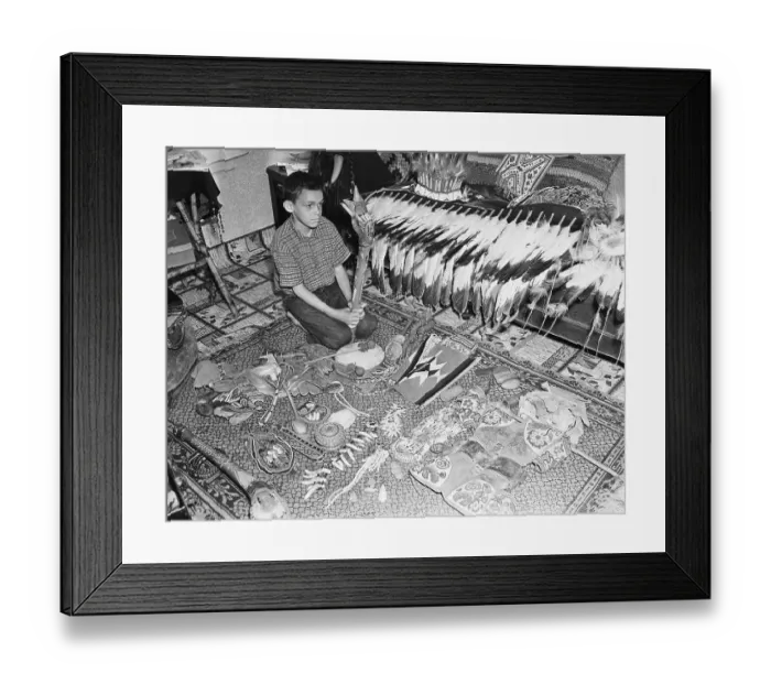 Framed Print : Peqout Indian Boy Framed Print : Peqout Indian Boy