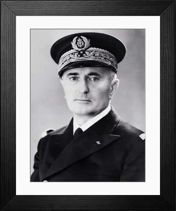 Framed Print : Vice Admiral Francois Darlan of French Navy Framed Print : Vice Admiral Francois Darlan of French Navy