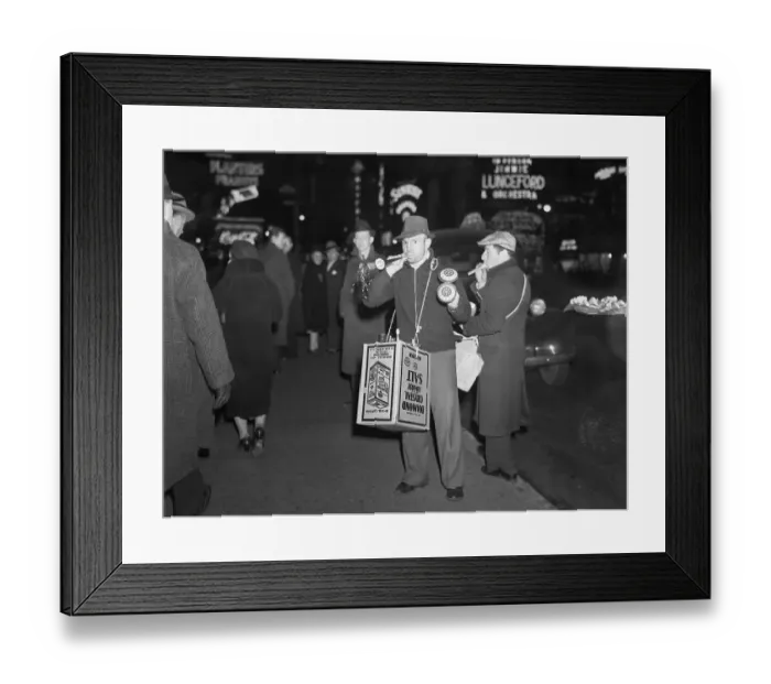Framed Print : Street Vendor on New Years Eve Framed Print : Street Vendor on New Years Eve