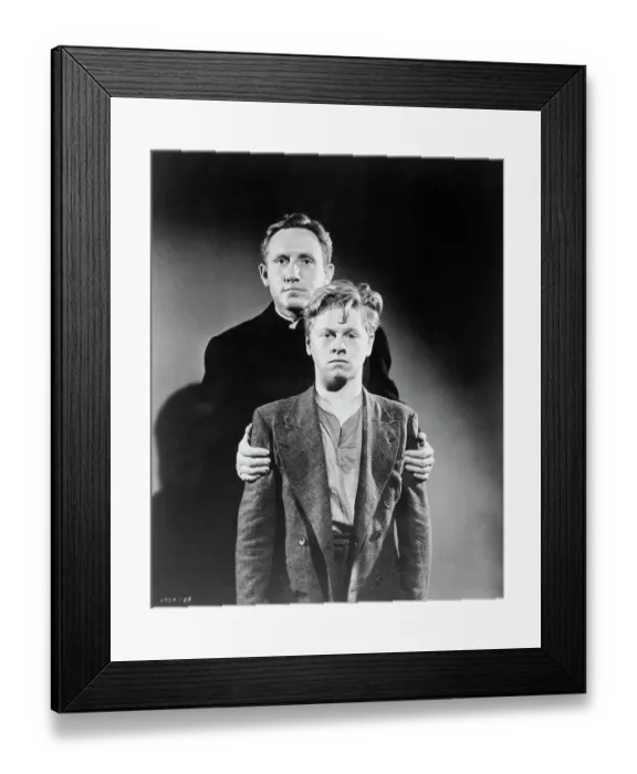 Framed Print : Mickey Rooney and Spencer Tracy