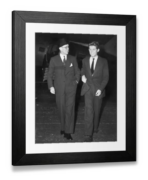 Framed Print : Joseph and Jack Kennedy at Airport