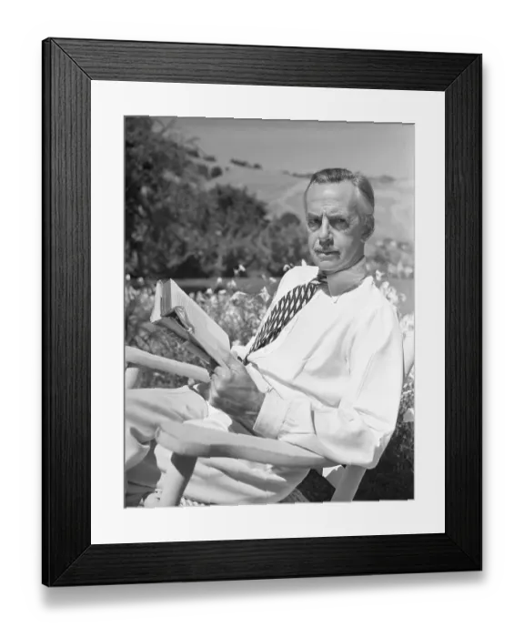 Framed Print : Eugene O'Neill Reading Framed Print : Eugene O'Neill Reading