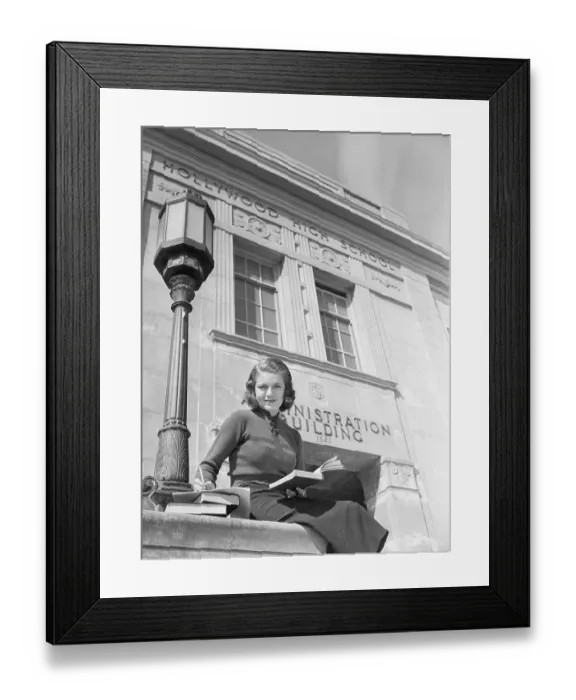 Framed Print : Lana Turner As A High School Girl