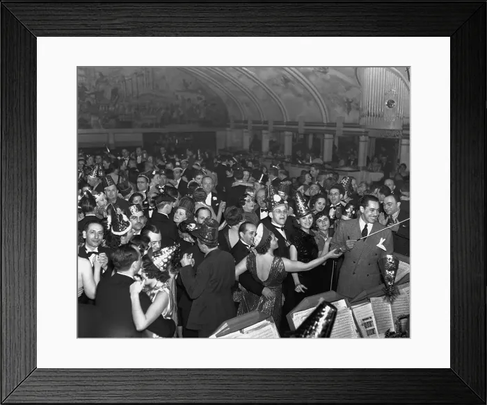 Framed Print : Cab Calloway Leads Orchestra at New Year's Ball Framed Print : Cab Calloway Leads Orchestra at New Year's Ball