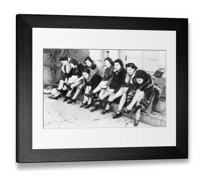 Framed Print : Women Removing Their Silk Stockings Framed Print : Women Removing Their Silk Stockings