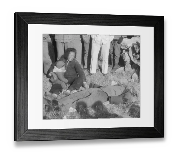 Framed Print : Portrait of Chinese Wife with Body of Slain Husband Framed Print : Portrait of Chinese Wife with Body of Slain Husband