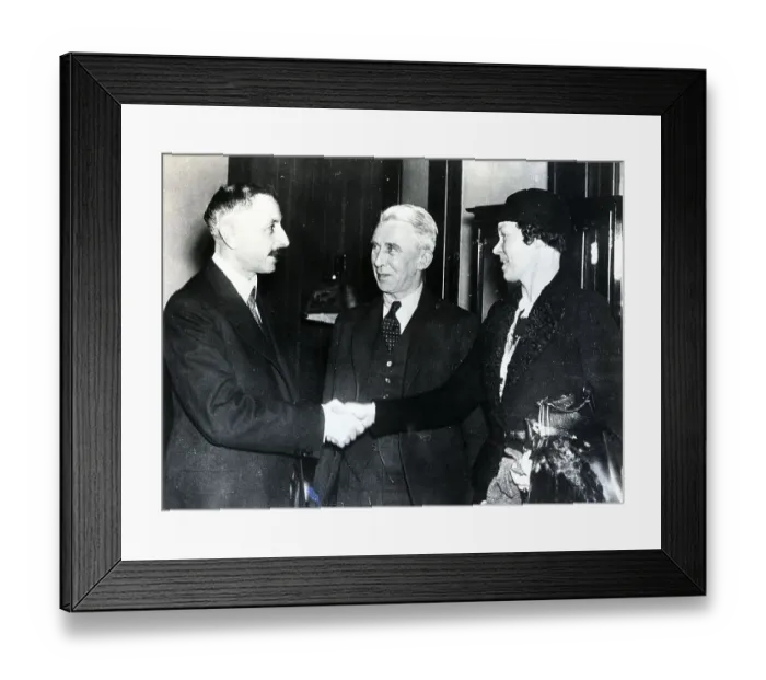 Framed Print : Profs. Karrer And Hayworth And Wife Framed Print : Profs. Karrer And Hayworth And Wife