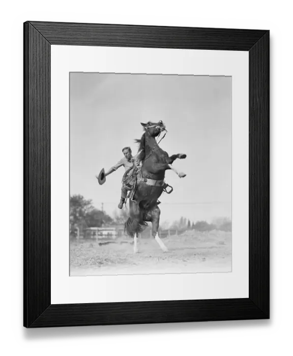 Framed Print : Gene Autry Falling off his Horse Framed Print : Gene Autry Falling off his Horse