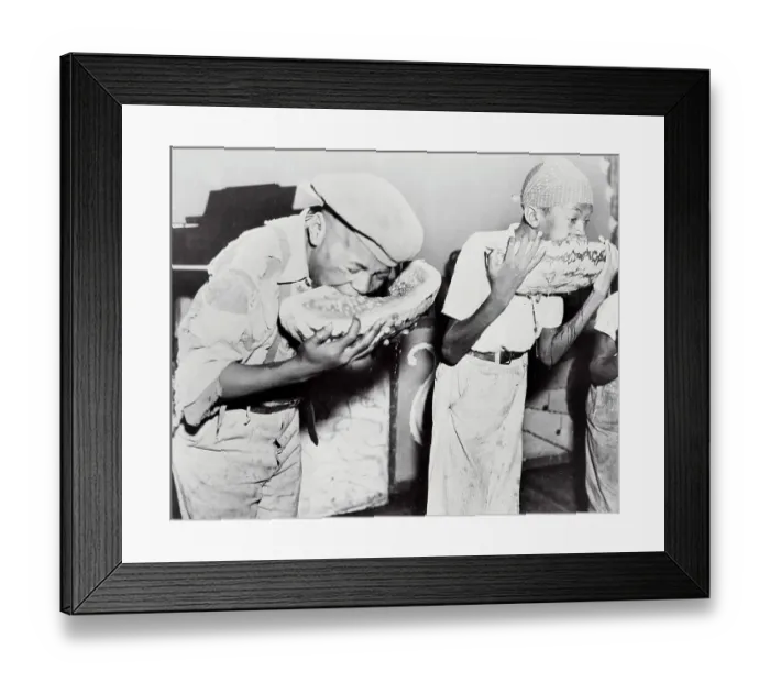 Framed Print : Eating Watermellon During Contest Framed Print : Eating Watermellon During Contest